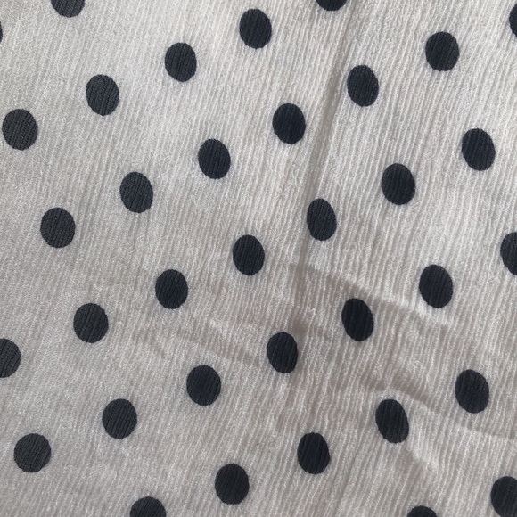 J. Crew off white 100% silk ruffle polka dot tank top. Sz 6 - Picture 3 of 12